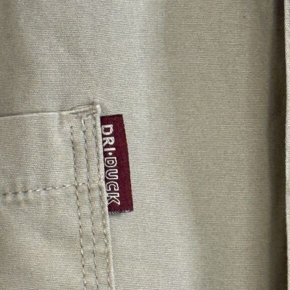 DRI DUCK Craftsman Woven Shirt Brick Long Sleeve XL Tan style # 4285 - Picture 5 of 11